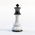 Photorealistic White Chess Piece On White Background Royalty Free Stock Photo