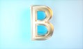 3d rendering effect metal number B