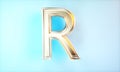 3d rendering effect metal number R