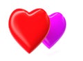 3D Rendered Pink Red Heart illustration