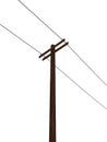 3D Rendered Power Pole Royalty Free Stock Photo