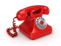 3d rendered retro telephone.