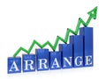 Rising arrange graph Royalty Free Stock Photo