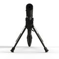 3D rendered scale model of a black tripod