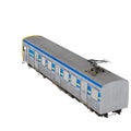 3d rendered scale model of a train carriage against a white background