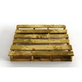 3D rendered scale model of a wooden pallet