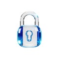 3d rendered secure digital lock Royalty Free Stock Photo