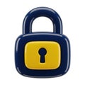 3d rendered secure lock icon Royalty Free Stock Photo