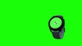 3D rendered smartwatch with green screen for mockup. Animation for presentation on mockup screen. 3D Illustration.