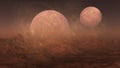 3d rendered Space Art: Misty Alien Planet