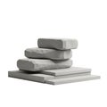 3d rendered stack of concrete blocks isolated on white background Royalty Free Stock Photo
