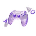 3d rendered transparent gaming controller Royalty Free Stock Photo