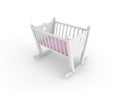 White crib for baby girl