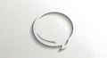 White Speech Bubble Icon on Gray Background Royalty Free Stock Photo