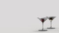 3D rendered wine glass for drinking alcohol in restaurant