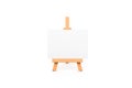 3D Rendering of White Painting Easel on White