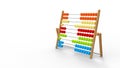 3d rendering of an abacus isolated in studio background