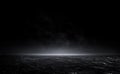 3D Rendering Abstract asphalt light in a dark empty street lightning Royalty Free Stock Photo