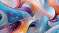 3d rendering, abstract background, multicolored waves, computer generated images