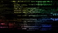 3D rendering of abstract blocks of code located in the virtual space Royalty Free Stock Photo