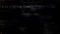 3D rendering of abstract blocks of code located in the virtual space Royalty Free Stock Photo