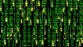 3D rendering of abstract blocks of matrix code located in the virtual space Royalty Free Stock Photo