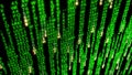 3D rendering of abstract blocks of matrix code located in the virtual space Royalty Free Stock Photo