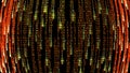 3D rendering of abstract blocks of matrix code located in the virtual space Royalty Free Stock Photo