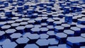 3d rendering of abstract blue cubes background hexagon polygon Royalty Free Stock Photo