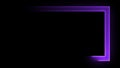 3D rendering of an abstract bright neon rectangular frame. Laser technology background design Royalty Free Stock Photo