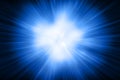 3D rendering, abstract cosmic explosion shockwave blue energy on