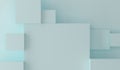 Abstract Cubes Background With Empty Space And Blue Tint Royalty Free Stock Photo