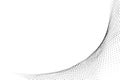 3D rendering abstract digital array wireframe black particles wave on white background Royalty Free Stock Photo