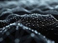 3D rendering of abstract digital background with connecting dots and lines. Network connection structure. Generative AI Royalty Free Stock Photo