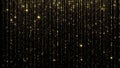 3D rendering of abstract falling bright particles. Glamorous rain for background