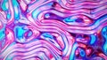 3d rendring abstract iridescent fluid background. Beautiful wavy glass surface of liquid with pattern, gradient color Royalty Free Stock Photo