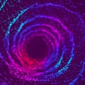 3D rendering abstract fractal light background. Space-time portal. Intricate data threads plot. Futuristic 3d portal. Big data Royalty Free Stock Photo
