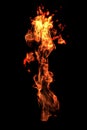 3D Rendering of an Abstract Free Form Hot Fire Plasma Flame Royalty Free Stock Photo