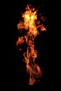 3D Rendering of an Abstract Free Form Hot Fire Plasma Flame