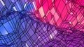 3d rendering abstract geometric background with modern gradient colors in low poly style. 3d surface with blue red Royalty Free Stock Photo