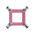 Abstract 3D Square Framework with Metallic Nodes Royalty Free Stock Photo