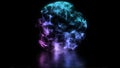 3D rendering of an abstract globe, sphere in space in the form of plexus Royalty Free Stock Photo