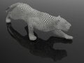 3D rendering - abstract leopard 3D model reflection