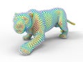 3D rendering - abstract leopard silhouette