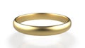 3d rendering abstract luxury golden ring on white background