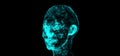 Network Plexus Connection Net On Human Face