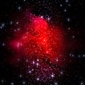 3D Rendering of Abstract Outerspace Background with Glittering Stars