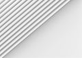 3d rendering. abstract parallel White long rectangle bars wall on copy space gray background