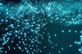 3d rendering abstract polygonal wave background with connecting dots and lines. Connection structure. Computer HUD. Flow Royalty Free Stock Photo