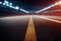 3D Rendering abstract race track finish line racing on night stock photo Royalty Free Stock Photo